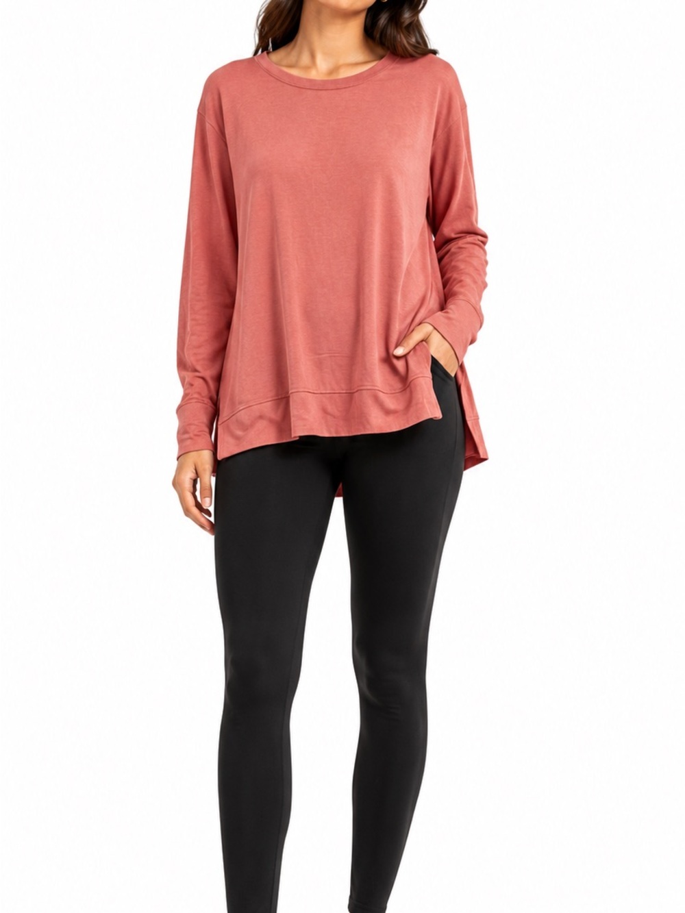 Sonoma Size XL Salmon Pink Crewneck Loungewear Sweatshirt